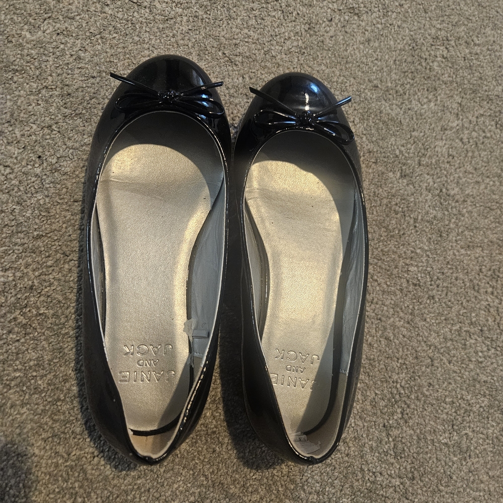 Janie and Jack Shiny Black Loafers